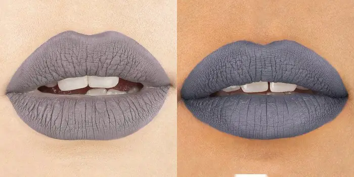 barra de labios de color gris o color de los labios de asfalto - una tendencia inesperada este verano