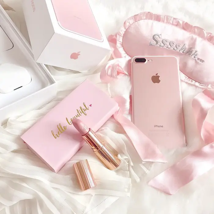 iphone rosa chica