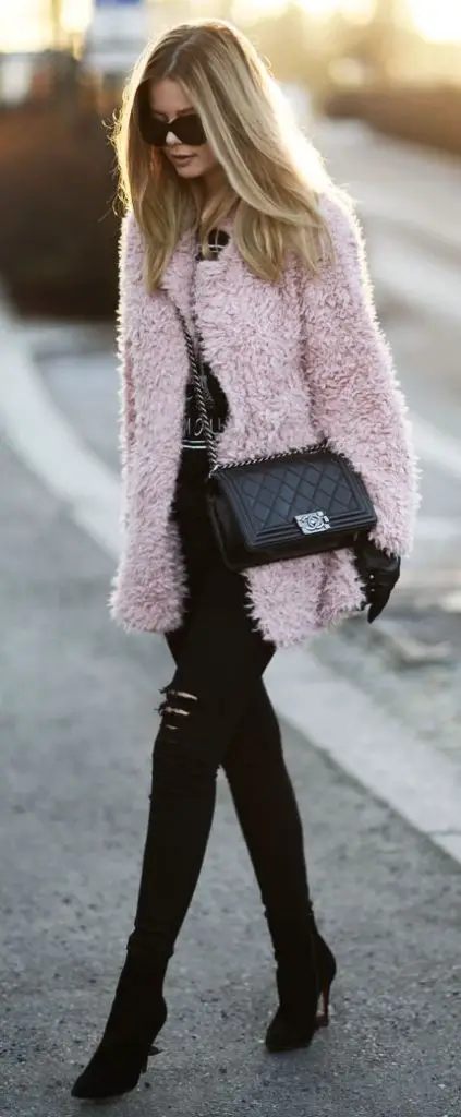 #winter #fashion / pink