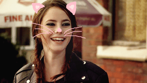 Resultado de imagen para chica feliz gif