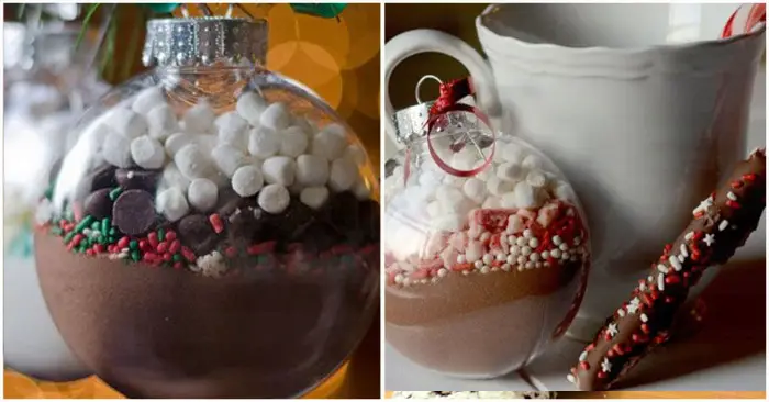 Bolas de navidad para hacer chocolate caliente