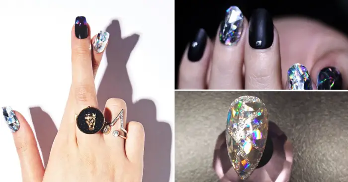 Uñas decoradas tipo diamante para las más chic 💅💎