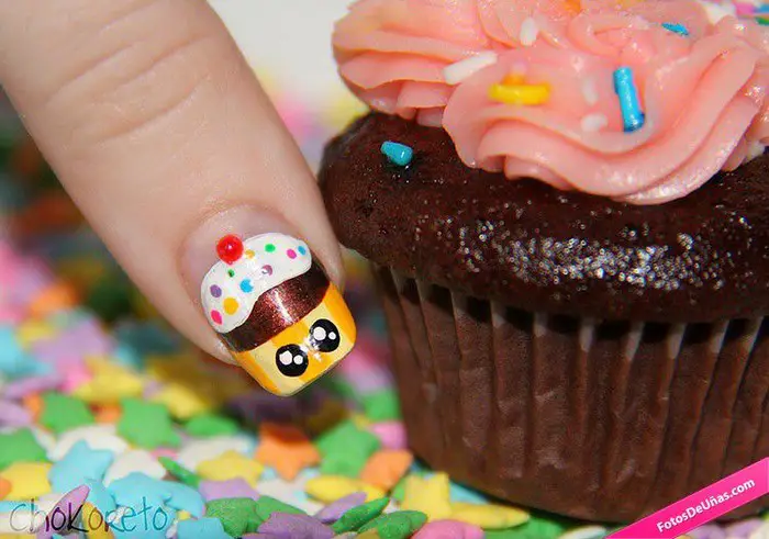 Resultado de imagen para decoraciones de uñas de cupcakes