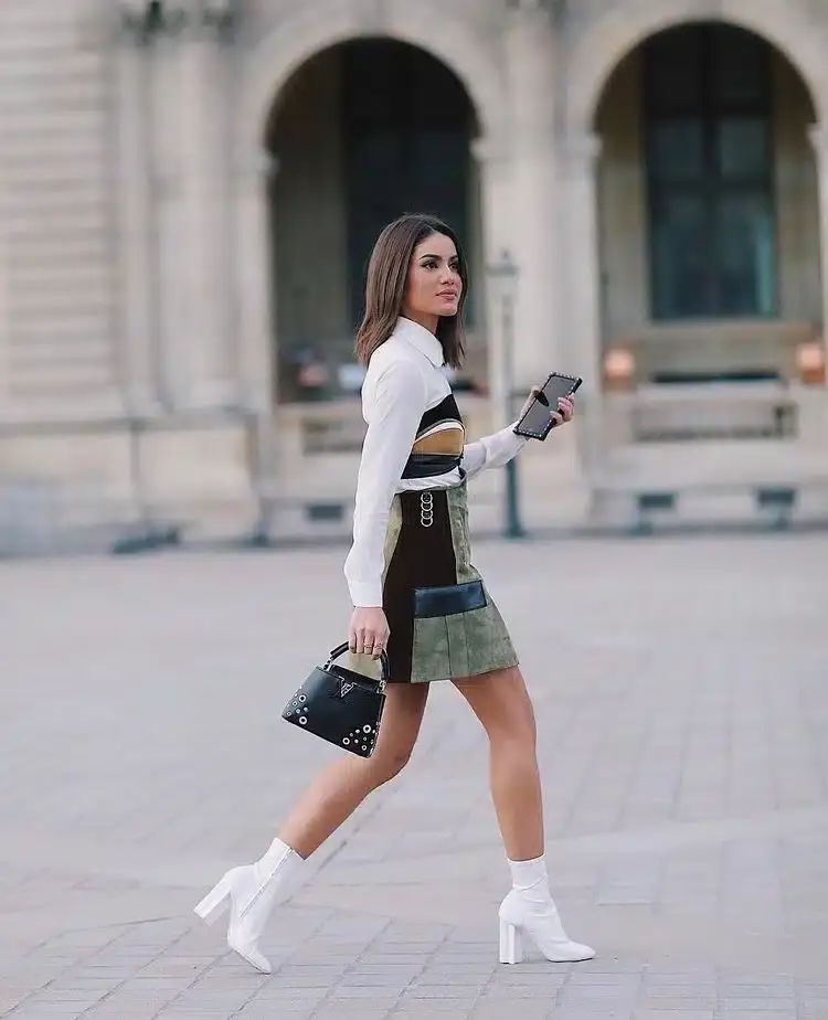 33 outfit con botas blancas para Lucir como una 'Fashion Girl'