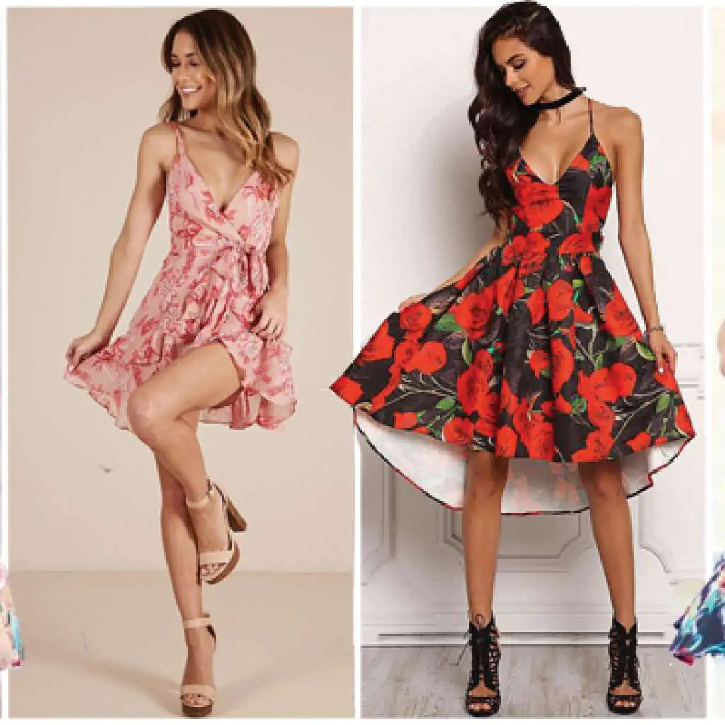 29+ Vestidos Floreados Cortos de Moda para que Luzcas súper Linda
