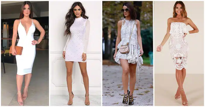 37+ Looks con Vestidos Blancos de Moda que te Encantarán