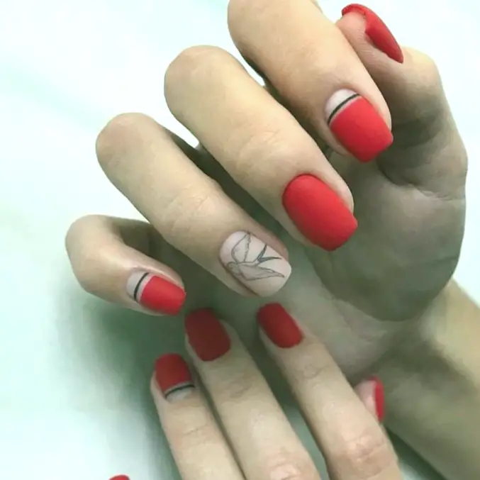 nail design red