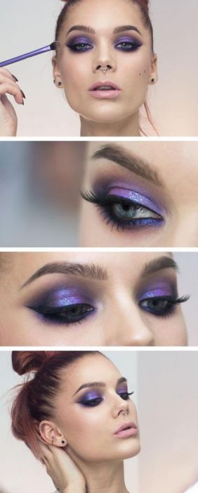 Resultado de imagen para purple violet makeup 2020