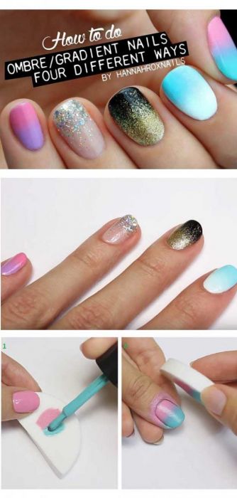 Gradient ombre effect nails - https://noticiastu.com/belleza-moda/unas-degradadas-efecto-ombre/