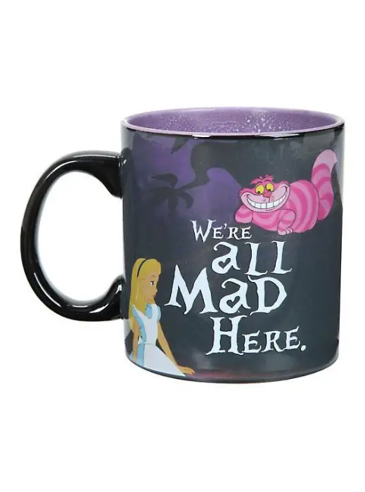 Disney Alice In Wonderland We're All Mad Here Heat Reveal Mug,: 