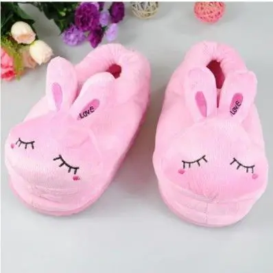 .49 Lovely Plush Pale Pink Womens Rabbit Indoor Slippers