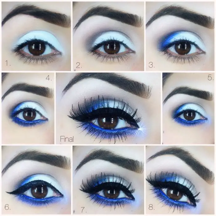 Maquillaje de Fantasia en Tonos Azules para Chicas Atrevidas