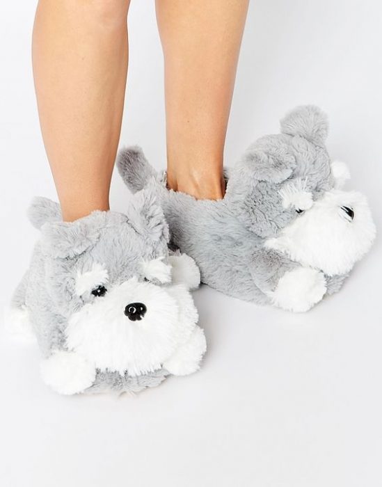 Image 1 of New Look Novelty Dog Slippers