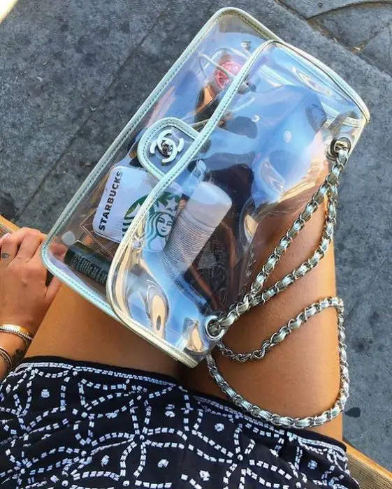 Really into transparent bags #AmericanDays