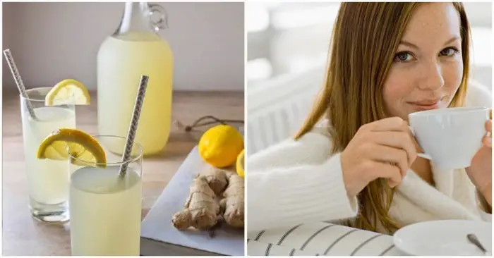 drinks to detoxify the body - Ginger with Lemon