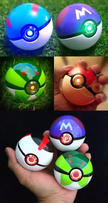 Realistic Light-Up PokeballsYou won’t get any closer to becoming a real Pokemon Master than with these lifelike Pokeballs! Each Pokeball has a built in light around the button and can be ordered with...: 