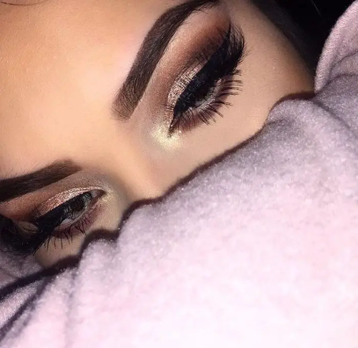 Image result for satin eyeshadow tumblr girl