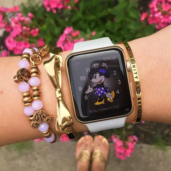 Apple Watch Style- Fashion - Disney - Minnie Mouse - Kate Spade - Gold Jewelry - Tory Burch