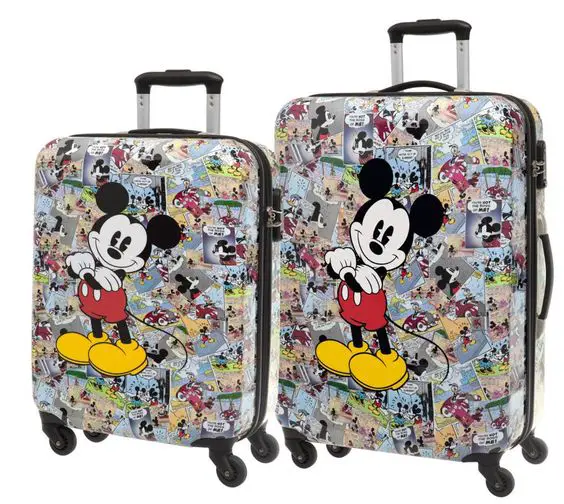 Conjunto de dos maletas de viaje Disney de Mickey pertenecientes a la colección cómic