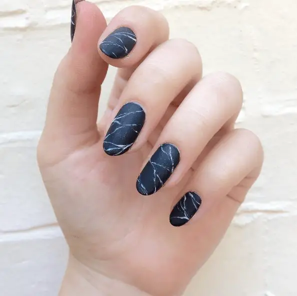 Resultado de imagen para marble nails black