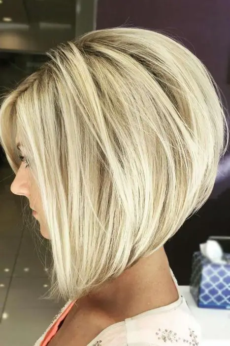 Inverted stacked layered bob