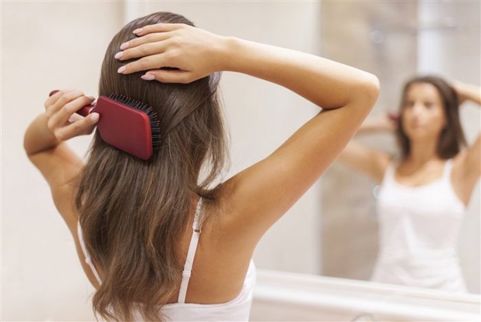 Resultado de imagen para girl drying hair mirror