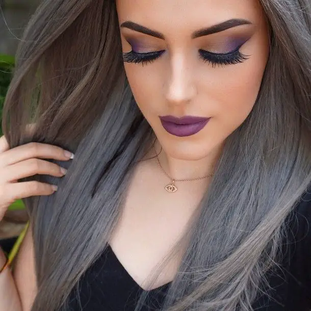 Resultado de imagen para purple makeup girl tumblr