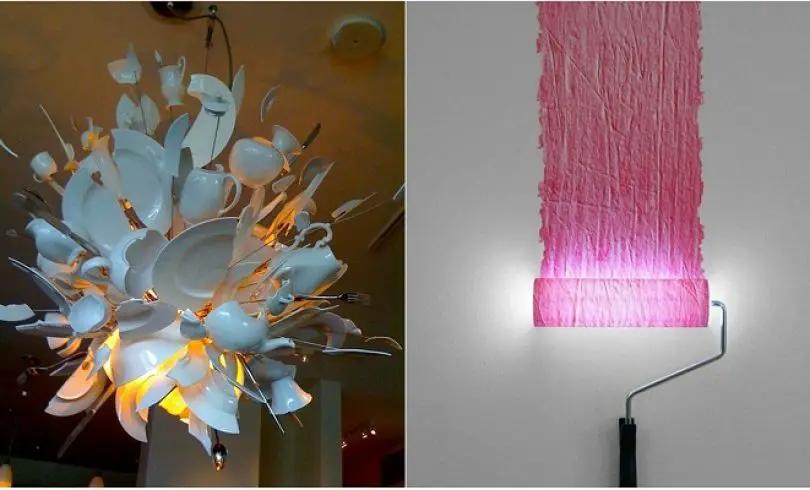 Lámparas modernas llamativas y vibrantes