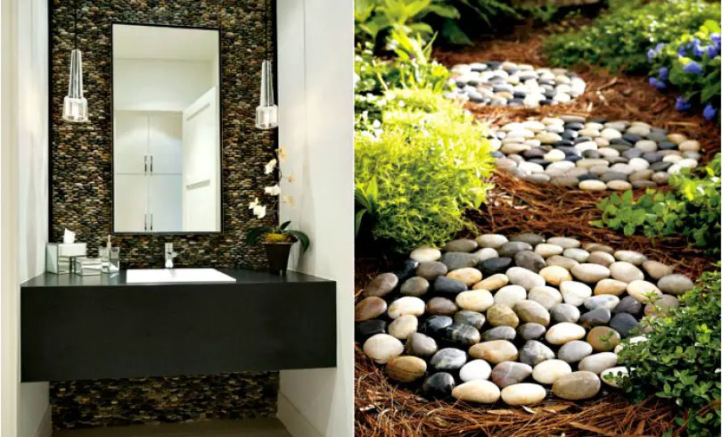 17 ideas del uso de piedras en el diseño para la casa y el jardín