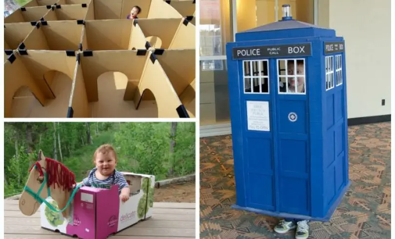 25 ideas de cómo convertir una caja de cartón en alegría para los niños
