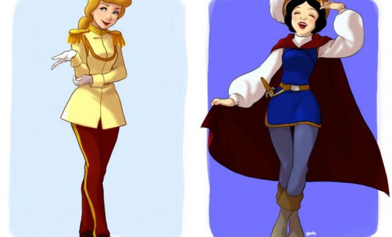 Princesas de Disney con el atuendo de sus Príncipes