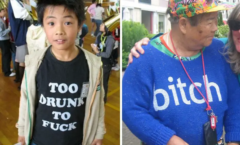 Chinos que no tienen idea lo que dice estas camisetas