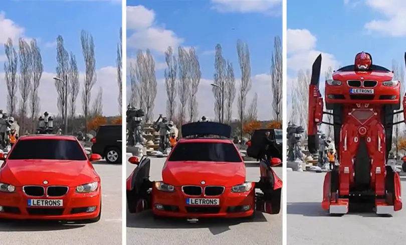 Ingenieros realizan un BMW transformer (Video)