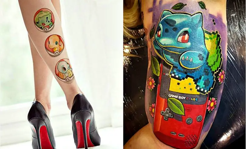 18 ideas para tatuajes de Pokemon y sus amigos