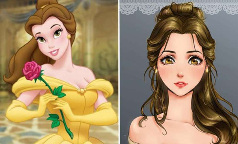 Princesas de Disney en personajes de anime