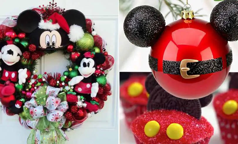 20+ Adornos para Navidad de Mickey
