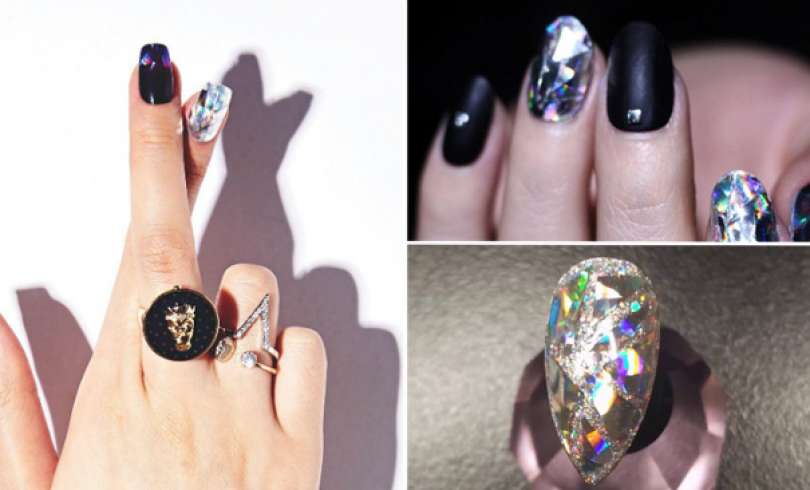 Uñas decoradas tipo diamante para las más chic 💅💎