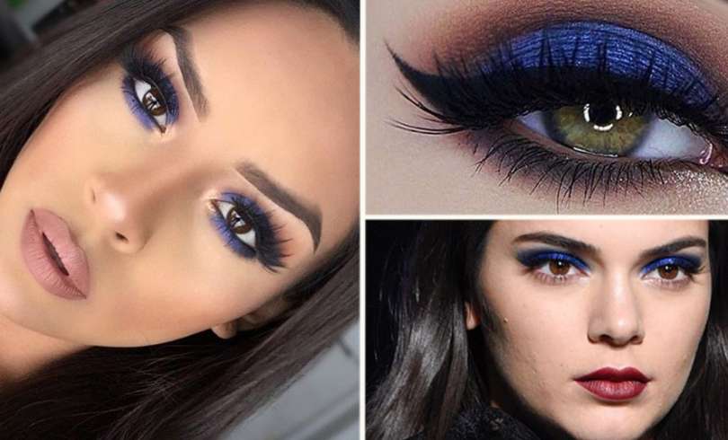 Ideas de maquillaje con delineador y sombra azul