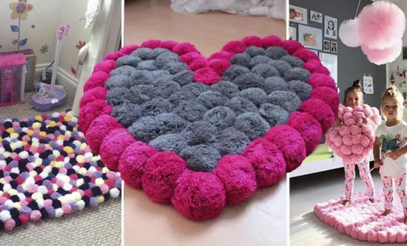 Hermosos Tapetes de Pompones para Cuarto que te Encantarán