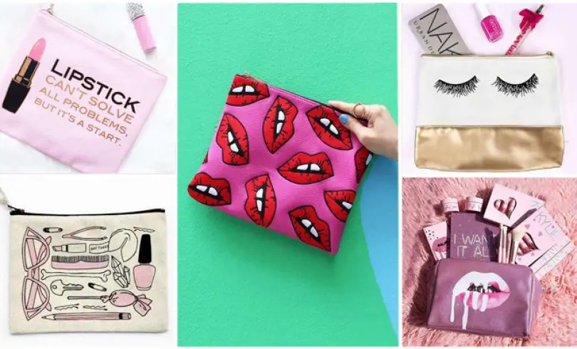 20 hermosos bolsos para maquillaje que te encantarán