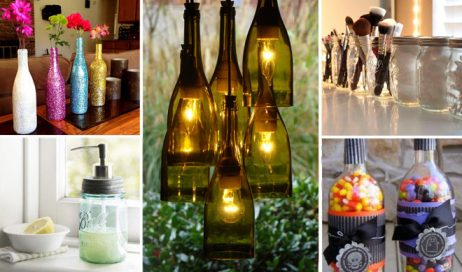 Ideas de decoración usando botellas de vidrio