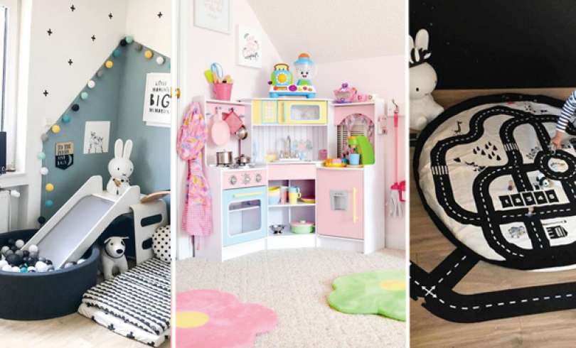 Hermosas Ideas de Decoración de Cuartos de Juegos Infantiles