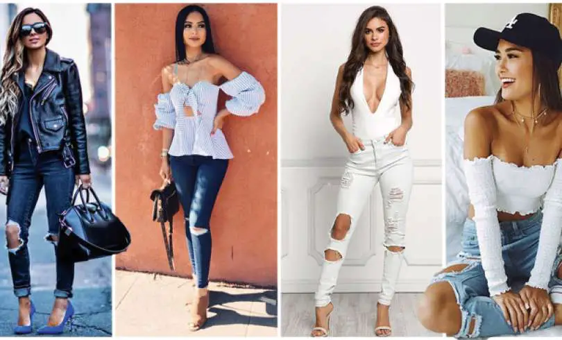 39+ Outfits con Jeans Rotos que te Encantarán (2019)