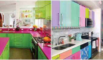 23+ Fascinantes Cocinas con Diseños Modernos Coloridos