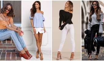 33+ Outfits de Blusas con Hombros Descubiertos que te Encantarán