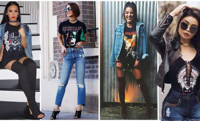 33+ Outfits con Camiseta de Rock o Banda para un look Impactante