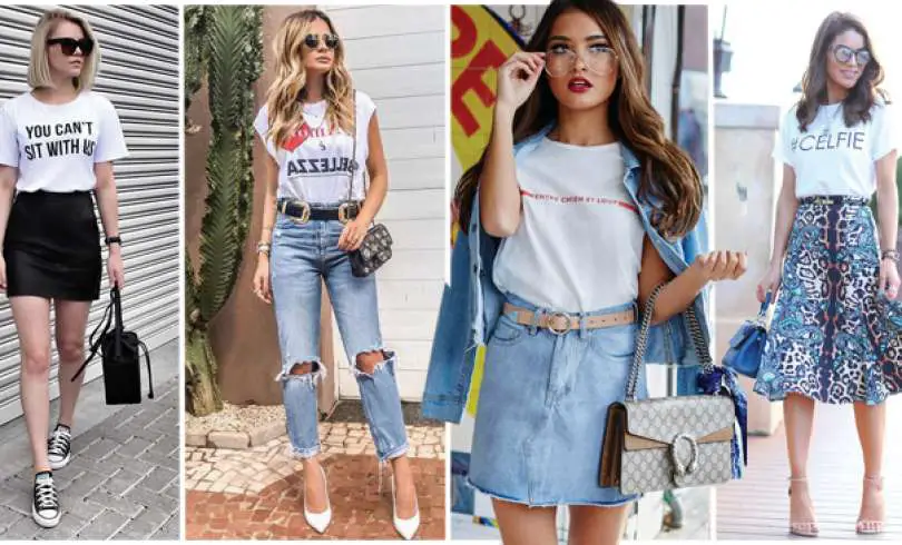 Outfits con Camiseta Blanca • Looks Perfectos para el Verano 2018