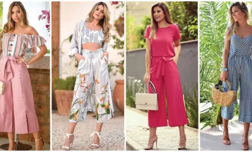 37+ Outfits con Pantalón Palazzo Corto para lucir Elegante (2020)
