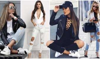 38 Increíbles Outfits con Jeans Rotos que te Encantarán