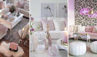 27 Encantadoras Ideas de Salas Decoradas en Color Rosa